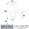 Bristan Decade Basin Taps Dimensions